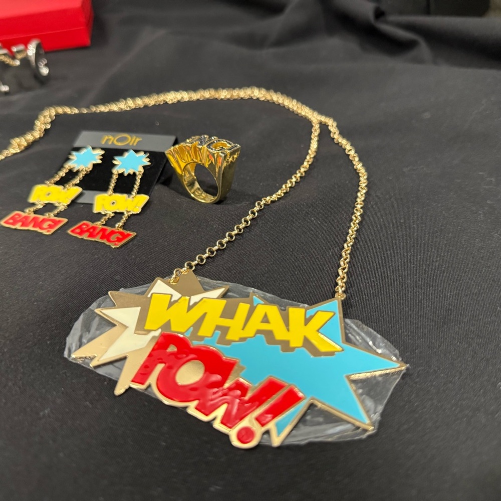 nOir Jewelry Comic Pop Art Earrings - Red, Yellow, Blue